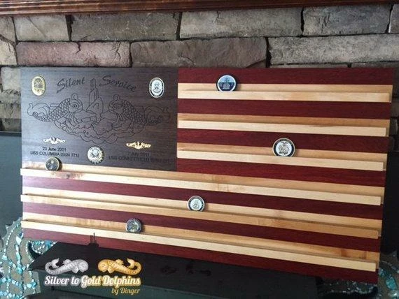 SilvertoGoldDolphins Concealment Flags Customizable Wall Mounted Hardwood American Flag Coin Holder 4 SilvertoGoldDolphins Concealment Flags Customizable Wall Mounted Hardwood American Flag Coin Holder