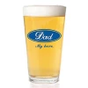 The Party Mind Dad My Hero Beer Glass Present-Dad Gifts From Kids 16 Oz. Casual Glasses