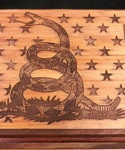 Online American Store Don't Tread On Me, United We Stand - American Flag, Gadsden Flag - Challenge Coin Display, Military Coin Holder - Customizable, Personalized