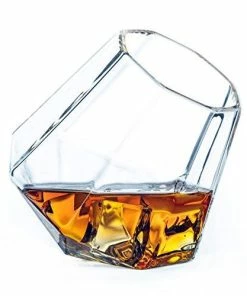 The American Store Dragon Glassware Diamond Whiskey Glasses - Old Fashioned Tumblers For Whisky, Wine, Bourbon, Scotch, Brandy - 10 Ounces, Set Of 2 (Gift Boxed) Casual Glasses