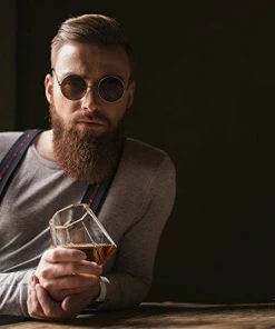 The American Store Dragon Glassware Diamond Whiskey Glasses - Old Fashioned Tumblers For Whisky, Wine, Bourbon, Scotch, Brandy - 10 Ounces, Set Of 2 (Gift Boxed) Casual Glasses