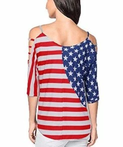 DREAGAL Women's Loose Hollowed Out Shoulder Floral Print Blouse Tops Women Clothing 25 DREAGAL Women's Loose Hollowed Out Shoulder Floral Print Blouse Tops Women Clothing