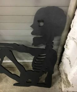 EverestNow Accessories Drinking Halloween Wood Skeleton, Wood Yard Decoration