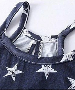 The American Store Women Clothing DUTUT Women Spaghetti Halter Bowknot Tanks Top Summer Sleeveless Print Racerback Tank Vest