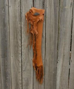 HollyHawkDesigns Native American Collection Eagle Leather Flute Bag, Native American Styled Flute Bag, Native American Flute Accessory,instrument Case,