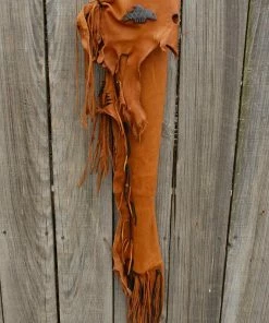 HollyHawkDesigns Native American Collection Eagle Leather Flute Bag, Native American Styled Flute Bag, Native American Flute Accessory,instrument Case,