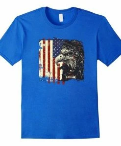 MidwestMerch Mens Clothing Eagle Tee Shirt - Eagle Top - Eagle Flag T Shirt - Patriotic Eagle Shirt - Eagle Gift - American Flag Eagle