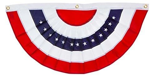 The American Store Evergreen Flag Medium Pleated Patriotic American Flag Bunting - 4.8' X 2.4' Patriotic Theme Party Supplies 3 The American Store Evergreen Flag Medium Pleated Patriotic American Flag Bunting - 4.8' X 2.4' Patriotic Theme Party Supplies