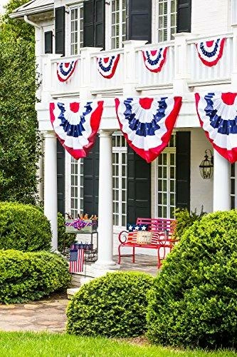 The American Store Evergreen Flag Medium Pleated Patriotic American Flag Bunting - 4.8' X 2.4' Patriotic Theme Party Supplies 5 The American Store Evergreen Flag Medium Pleated Patriotic American Flag Bunting - 4.8' X 2.4' Patriotic Theme Party Supplies