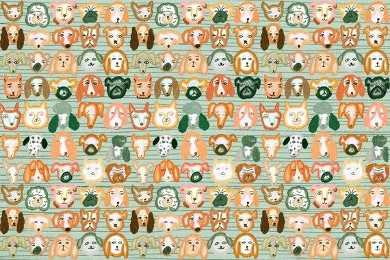 Faces Of Dogs. - Artwork By LiveArtGifts - 30 By 40 Print On Special Shiny Material - Dog Doormat - Dog Outdoor / Indoor Bed Rug - Non-Toxic 5 Faces Of Dogs. - Artwork By LiveArtGifts - 30 By 40 Print On Special Shiny Material - Dog Doormat - Dog Outdoor / Indoor Bed Rug - Non-Toxic