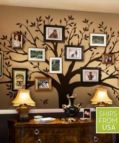 Wall Decor & Art Family Tree Wall Decal By Simple Shapes (Chestnut Brown, Standard Size: 107 X 90-Inch)