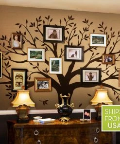 Wall Decor & Art Family Tree Wall Decal By Simple Shapes (Chestnut Brown, Standard Size: 107 X 90-Inch)