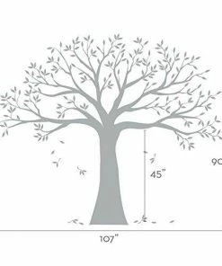 Wall Decor & Art Family Tree Wall Decal By Simple Shapes (Chestnut Brown, Standard Size: 107 X 90-Inch)