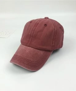 Onlineamericanstore Fashion Washed Dyed Cotton Twill Low Profile Adjustable Baseball Cap Accessories