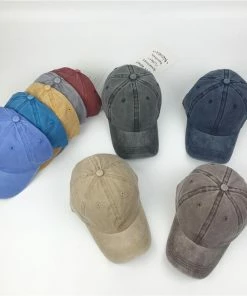 Onlineamericanstore Fashion Washed Dyed Cotton Twill Low Profile Adjustable Baseball Cap Accessories