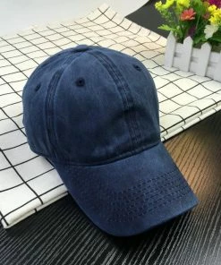 Onlineamericanstore Fashion Washed Dyed Cotton Twill Low Profile Adjustable Baseball Cap Accessories