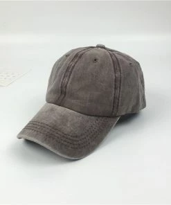 Onlineamericanstore Fashion Washed Dyed Cotton Twill Low Profile Adjustable Baseball Cap Accessories