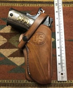 The American Store Military Clothing & Accessories Fits Colt Springfield Ruger RIA Remington Taurus 45 Model 1911 Western Leather Wild Bunch Style Holster