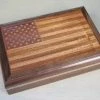 WoodKeepsakeHeirloom Concealment Flags Flag Pledge Keepsake Box