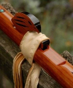 HollyHawkDesigns Native American Collection Flute Ties, Native American Flute, Native Flute Accessory, Natural With Tribal Point Design 16 HollyHawkDesigns Native American Collection Flute Ties, Native American Flute, Native Flute Accessory, Natural With Tribal Point Design