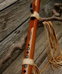 HollyHawkDesigns Native American Collection Flute Ties, Native American Flute, Native Flute Accessory, Natural With Tribal Point Design 17 HollyHawkDesigns Native American Collection Flute Ties, Native American Flute, Native Flute Accessory, Natural With Tribal Point Design