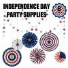 Online American Store Patriotic Theme Party Supplies Fourth/4th Of July Decoration-Patriotic Party Supplies Set-Independence Day Favor-Hanging Paper Fan,Glitter Star Streamer Garland-President/Labor Day,8 Pack For Home,Mantel Décor,Photo Prop Backdrop