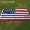 Zhan Jay's Store Free Shipping Aerxemrbrae Flag150x90cm Us Flag High Quality Double Sided Printed Polyester American Flag Grommets USA Flag