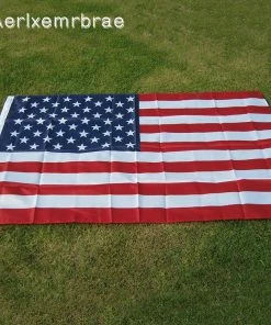 Zhan Jay's Store Free Shipping Aerxemrbrae Flag150x90cm Us Flag High Quality Double Sided Printed Polyester American Flag Grommets USA Flag
