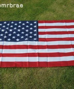 Zhan Jay's Store Free Shipping Aerxemrbrae Flag150x90cm Us Flag High Quality Double Sided Printed Polyester American Flag Grommets USA Flag