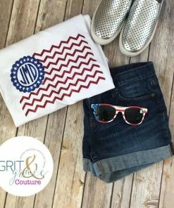 The American Store Free Shipping, Child Monogram Flag Shirt, Fourth Of July Shirt, Memorial Day Shirt, Labor Day Shirt, Cute Flag Shirt Kids Clothing