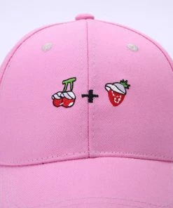 Onlineamericanstore FRESH FRUIT Printing Baseball Cap Woman 2017 Summer Women Fruit Embroidered Ccasquette Femme Hat Adjustable Cap Accessories
