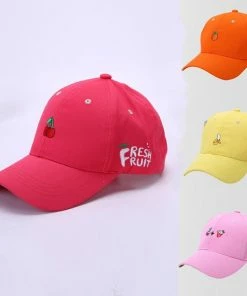 Onlineamericanstore FRESH FRUIT Printing Baseball Cap Woman 2017 Summer Women Fruit Embroidered Ccasquette Femme Hat Adjustable Cap Accessories