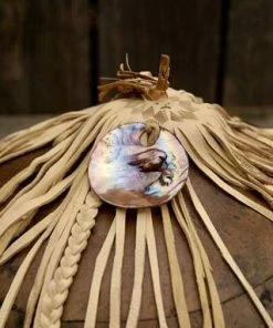 Online American Store Fringed Gourd Bowl, Decorative Gourd, Gourd Art, Lidded Gourd Bowl, Rustic Leather And Gourd Bowl 14 Online American Store Fringed Gourd Bowl, Decorative Gourd, Gourd Art, Lidded Gourd Bowl, Rustic Leather And Gourd Bowl