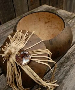 Online American Store Fringed Gourd Bowl, Decorative Gourd, Gourd Art, Lidded Gourd Bowl, Rustic Leather And Gourd Bowl 15 Online American Store Fringed Gourd Bowl, Decorative Gourd, Gourd Art, Lidded Gourd Bowl, Rustic Leather And Gourd Bowl