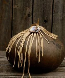 Online American Store Fringed Gourd Bowl, Decorative Gourd, Gourd Art, Lidded Gourd Bowl, Rustic Leather And Gourd Bowl 16 Online American Store Fringed Gourd Bowl, Decorative Gourd, Gourd Art, Lidded Gourd Bowl, Rustic Leather And Gourd Bowl