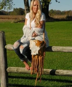 HollyHawkDesigns Fringed Leather Purse, Hair On Hide Purse, Boho Purse, Western Fringed Purse, Native American Styled Purse Native American Collection