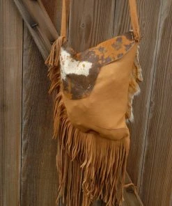HollyHawkDesigns Fringed Leather Purse, Hair On Hide Purse, Boho Purse, Western Fringed Purse, Native American Styled Purse Native American Collection