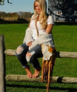 HollyHawkDesigns Fringed Leather Purse, Hair On Hide Purse, Boho Purse, Western Fringed Purse, Native American Styled Purse Native American Collection