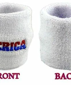 Funny Guy Mugs Patriotic America Unisex Sweatband Set (3-Pack: 1 Headband & 2 Wristbands)