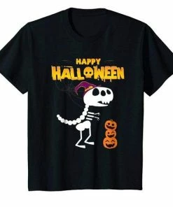FredGreeneDesign Halloween Clothing Funny Happy Halloween T-Rex Shirt - Perfect Gift