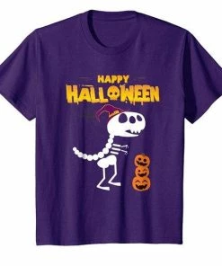 FredGreeneDesign Halloween Clothing Funny Happy Halloween T-Rex Shirt - Perfect Gift