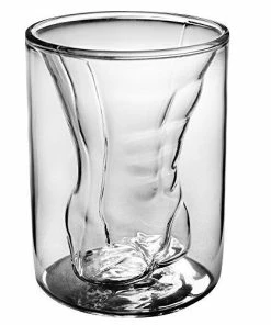 The American Store Casual Glasses Funny Male Female Shot Glasses 6 Oz 2 Pack | Durable Dual Layered Borosilicate Tumbler Glass | Shooters, Whiskey, Beer, Bachelors & Bachelorettes, Sports Nights, College & Drinking Games By Dopecha