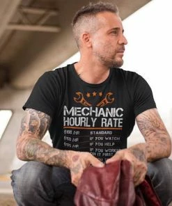 IceteeDesign Funny Mechanic Shirt - Mechanic Hourly Rate - Labor Rate - Mechanic Gift - Gift For Mechanic - Mechanic Labor Rate Shirt - Mechanic Gifts