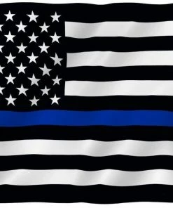 The American Store G128 Blue Lives Matter American USA Police Flag EMBROIDERED STARS SEWN STRIPES 3X5 FT 210D Oxford Nylon Brass Grommets - Honoring Men And Women Of Law Enforcement Officers Red Black White Blue American Flag