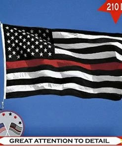 The American Store G128 Blue Lives Matter American USA Police Flag EMBROIDERED STARS SEWN STRIPES 3X5 FT 210D Oxford Nylon Brass Grommets - Honoring Men And Women Of Law Enforcement Officers Red Black White Blue American Flag