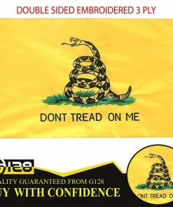 G128 USMC Double Sided 2ply Embroidered Heavy Duty Brass Grommets 210D Quality Oxford Nylon U.S. Marine Corps Military Flag, (3 X 5-Feet) Flags & Banner