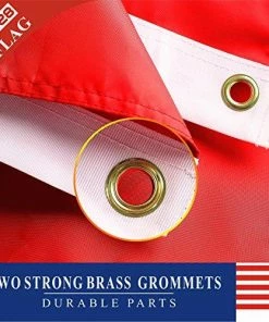 G128 USMC Double Sided 2ply Embroidered Heavy Duty Brass Grommets 210D Quality Oxford Nylon U.S. Marine Corps Military Flag, (3 X 5-Feet) Flags & Banner