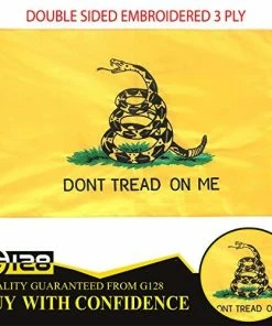 G128 USMC Double Sided 2ply Embroidered Heavy Duty Brass Grommets 210D Quality Oxford Nylon U.S. Marine Corps Military Flag, (3 X 5-Feet) Flags & Banner