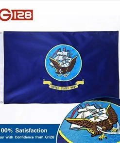 G128 USMC Double Sided 2ply Embroidered Heavy Duty Brass Grommets 210D Quality Oxford Nylon U.S. Marine Corps Military Flag, (3 X 5-Feet) Flags & Banner