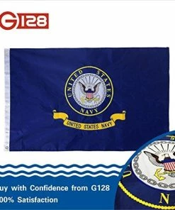 G128 USMC Double Sided 2ply Embroidered Heavy Duty Brass Grommets 210D Quality Oxford Nylon U.S. Marine Corps Military Flag, (3 X 5-Feet) Flags & Banner